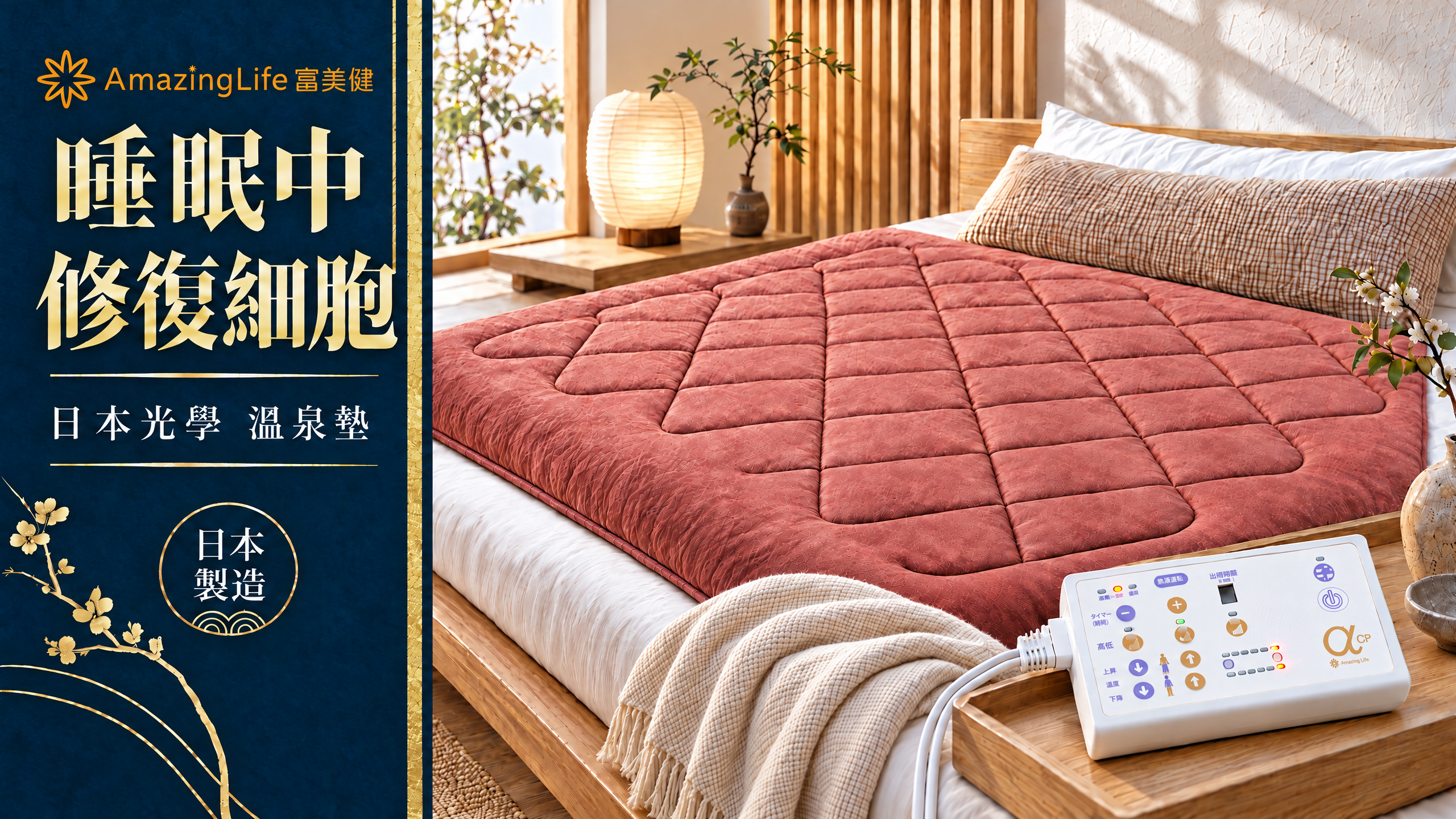 日本光學溫泉墊｜日本製造・從睡眠中修復細胞